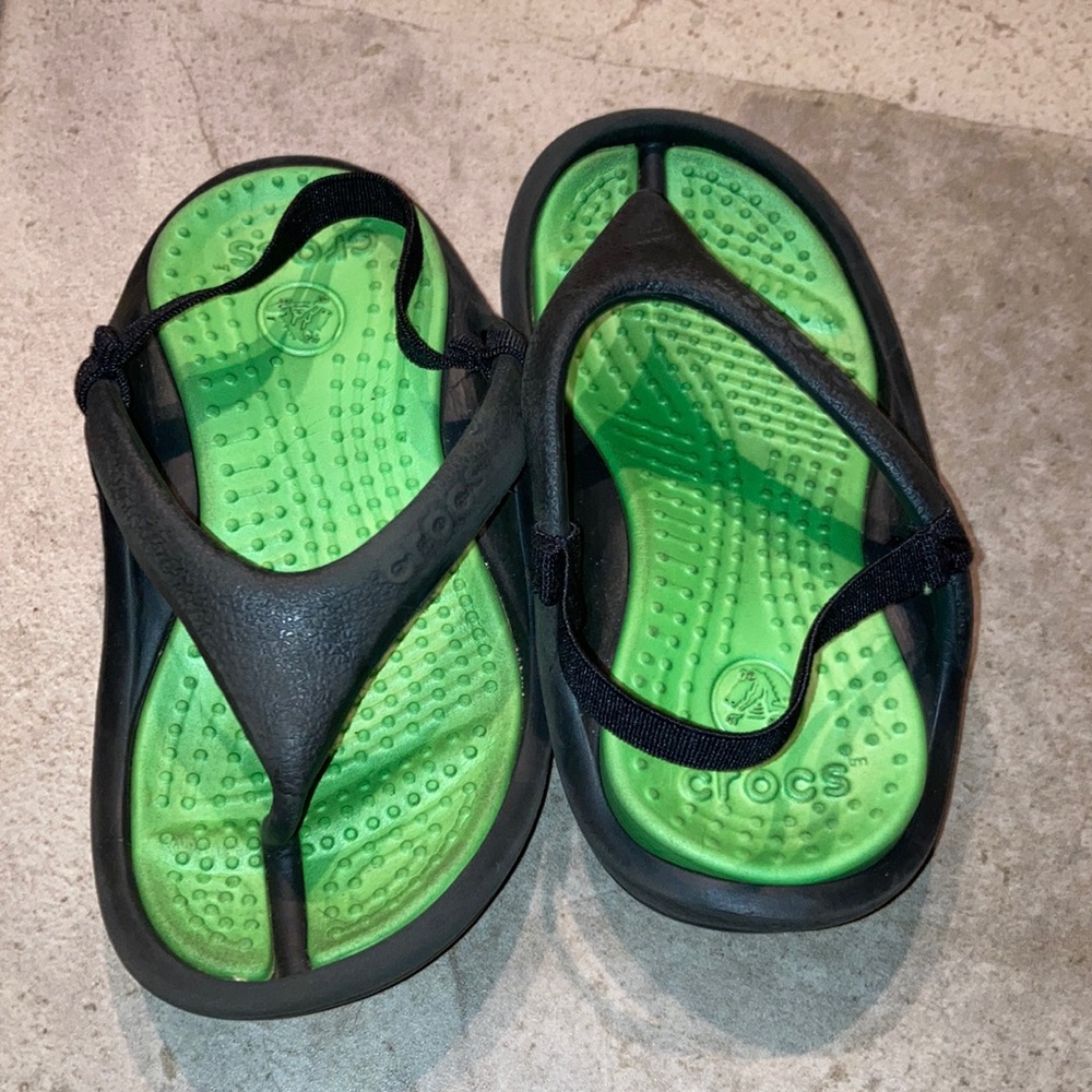 Crocs Kids Athens Flip Flop Water Shoe Sandals Boys Girls Size 6 7